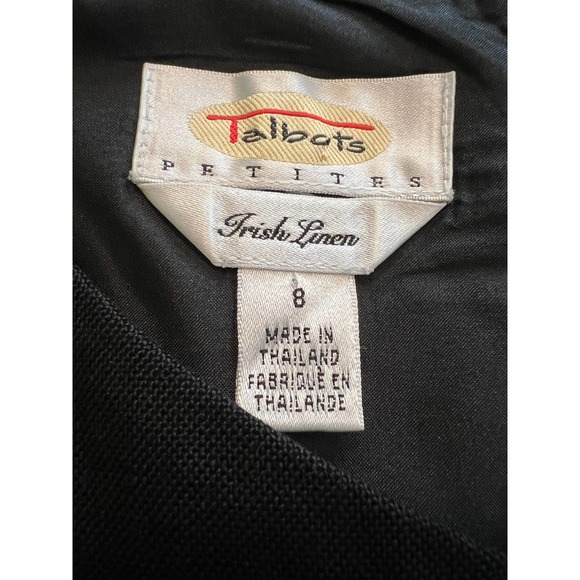 Talbots Irish Linen Black Sleeveless Sheath Dress, Size 8 - Picture 4 of 4